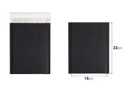 Crna mat koverta sa pucketavom folijom 16x23cm - 10 kom