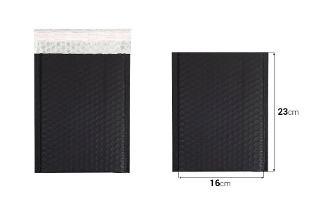 Crna mat koverta sa pucketavom folijom 16x23cm - 10 kom-2