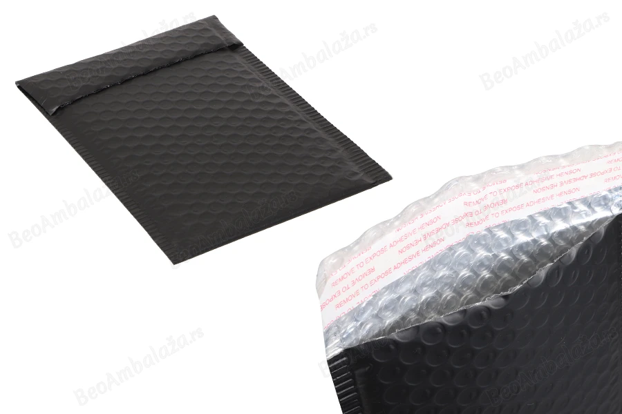 Crna mat koverta sa pucketavom folijom 16x23cm - 10 kom-slika_proizvoda