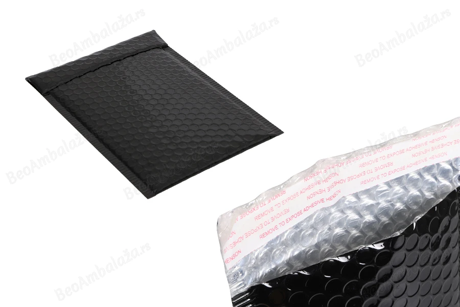 Crna sjajna koverta sa pucketavom folijom 13x19cm - 10 kom-slika_proizvoda
