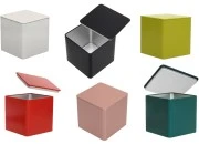Četvrtasta metalna kutija za odlaganje 85x85x85mm, više boja