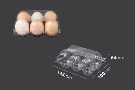 Plastične kutije za jaja sa 6 mesta, dimenzija 145x100x64 mm - 200 kom-2