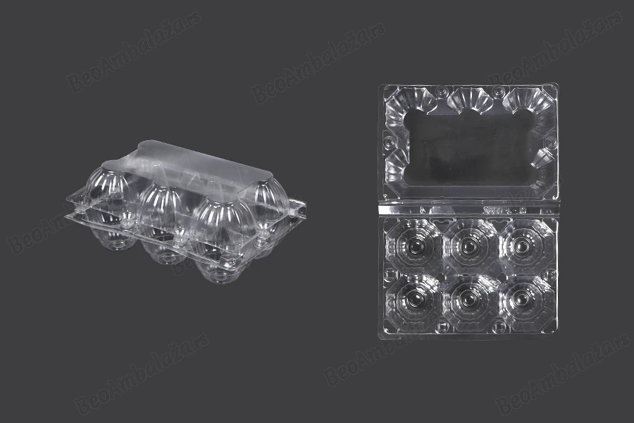 Plastične kutije za jaja sa 6 mesta, dimenzija 145x100x64 mm - 200 kom-slika_proizvoda