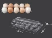 Plastične kutije za jaja sa 10 mesta, dimenzija 238x100x65 mm - 100 kom