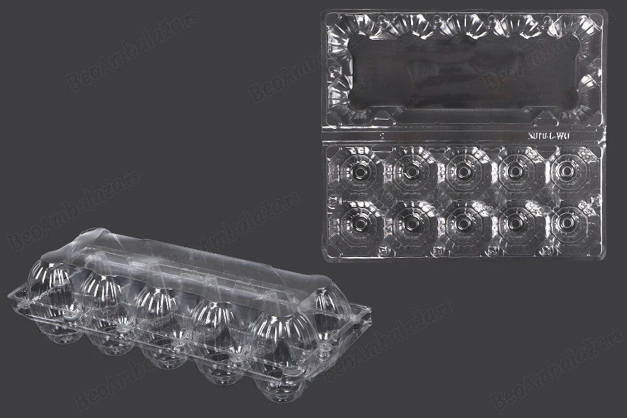 Plastične kutije za jaja sa 10 mesta, dimenzija 238x100x65 mm - 100 kom-slika_proizvoda