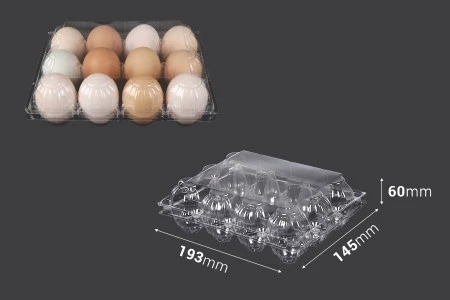 Plastične kutije za jaja sa 12 mesta, dimenzija 193x145x60 mm - 100 kom-2