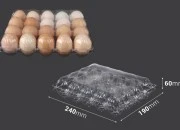 Plastične kutije za jaja sa 20 mesta, dimenzija 240x190x60 mm - 100 kom