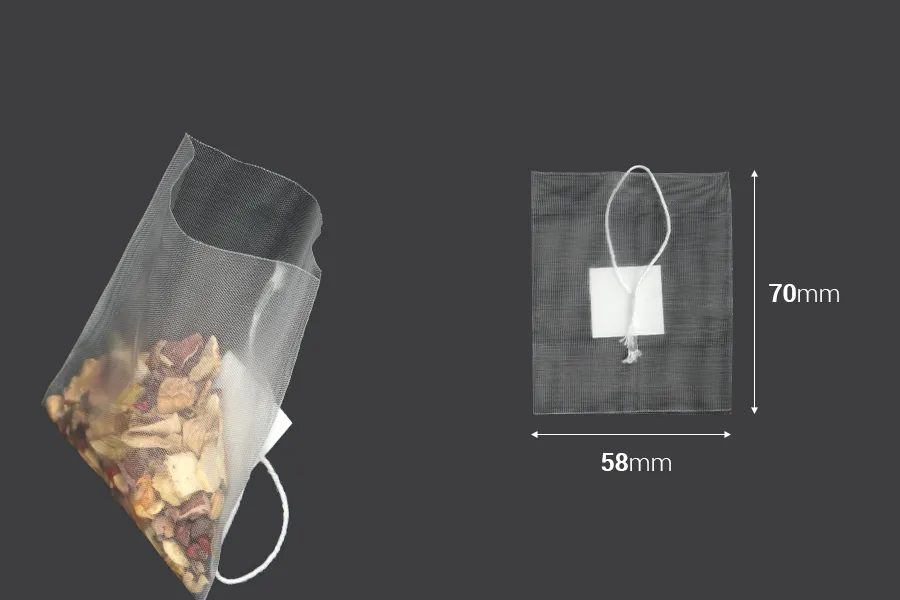 Kesice za čaj 58x70 mm sa karticom bez štampe - pakovanje 100 kom Kesice za čaj 58x70 mm sa karticom bez štampe - pakovanje 100 kom