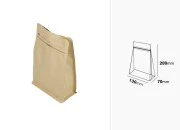 Aluminijumske DoyPack kesice sa ventilom, kraft spoljnom oblogom, sigurnosnom tračicom i zipom, na termo zatvaranje, idealne za kafu 130x70x200 mm - 50kom Aluminijumske DoyPack kesice sa ventilom, kraft spoljnom oblogom, sigurnosnom tračicom i zipom, na termo zatvaranje, idealne za kafu 130x70x200 mm - 50kom