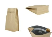 Aluminijumske DoyPack kesice sa ventilom, kraft spoljnom oblogom, sigurnosnom tračicom i zipom, na termo zatvaranje, idealne za kafu 130x70x200 mm - 50kom Aluminijumske DoyPack kesice sa ventilom, kraft spoljnom oblogom, sigurnosnom tračicom i zipom, na termo zatvaranje, idealne za kafu 130x70x200 mm - 50kom