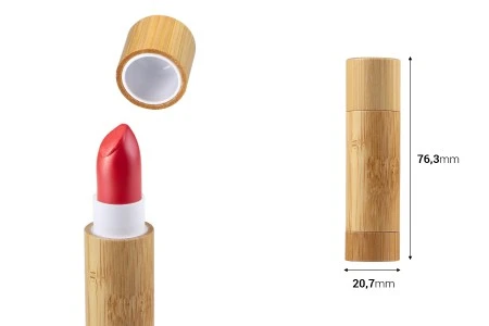 Tubica za karmin ili balzam za usne od bambusa (plastična unutrašnjost) - 6 kom-2