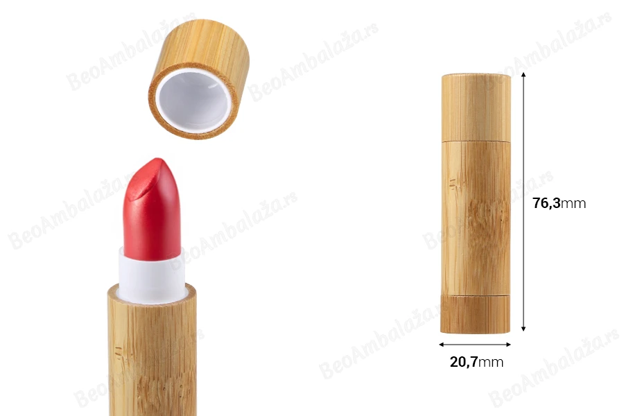 Tubica za karmin ili balzam za usne od bambusa (plastična unutrašnjost) - 6 kom-dimenzije_slike