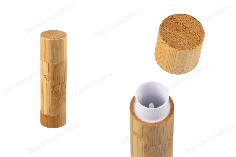 Tubica za karmin ili balzam za usne od bambusa (plastična unutrašnjost) - 6 kom-slika_proizvoda
