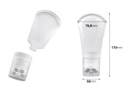 Plastična bela tubica 100mL sa metalnim roll on kuglicama i providnim zatvaračem Plastična bela tubica 100mL sa metalnim roll on kuglicama i providnim zatvaračem-dimenzije_slike