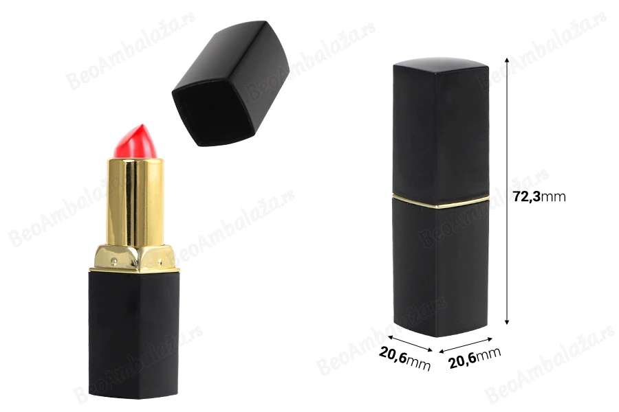 Tubica za karmin ili ruž 3,5gr u crnoj boji - 5 kom-dimenzije_slike