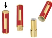 Tubica za karmin ili ruž 3,5gr u crvenoj boji sa kožnom teksturom - 5 kom-slika_proizvoda