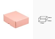 Kartonska kutija 170x130x60mm bez prozora, u sjajno roze boji - 20 kom-dimenzije_slike