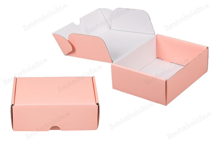 Kartonska kutija 170x130x60mm bez prozora, u sjajno roze boji - 20 kom-slika_proizvoda