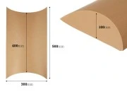 Papirna kraft jastuk - kutija 500x300x100mm - 20 kom-dimenzije_slike