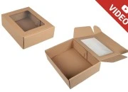 Kraft kutija 240x180x70mm za pakovanje sa prozorom - 20 kom-slika_proizvoda