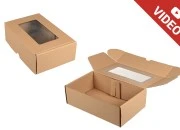 Kraft kutija 260x160x80 mm za pakovanje sa prozorom – 20 kom Kraft kutija 260x160x80 mm za pakovanje sa prozorom – 20 kom