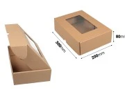 Kutija od kraft papira 300x200x80 mm sa prozorom - 20 kom-dimenzije_slike