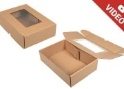 Kutija od kraft papira 300x200x80 mm sa prozorom - 20 kom-slika_proizvoda