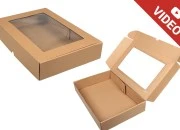 Kraft kutija 450x300x80 mm za pakovanje sa prozorom – 20 kom-slika_proizvoda