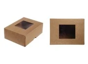 Kartonska kraft kutija sa prozorom 170x130x60mm - 20 kom Kartonska kraft kutija sa prozorom 170x130x60mm - 20 kom
