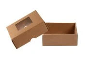 Kartonska kraft kutija sa prozorom 170x130x60mm - 20 kom Kartonska kraft kutija sa prozorom 170x130x60mm - 20 kom