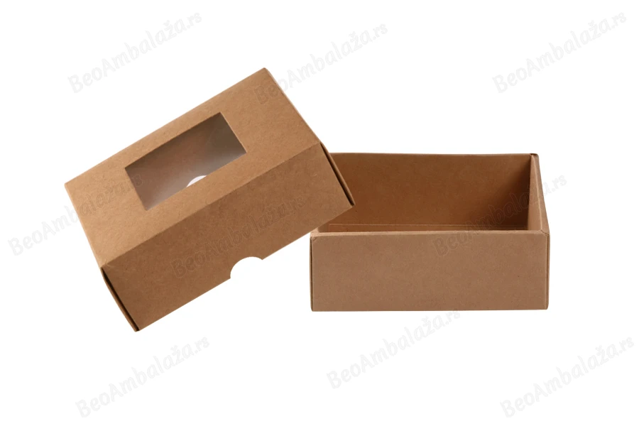 Kartonska kraft kutija sa prozorom 170x130x60mm - 20 kom-dimenzije_slike