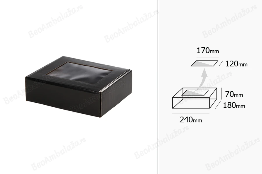Kartonska kutija 240x180x70 mm sa prozorom - 20kom-grupa_slika