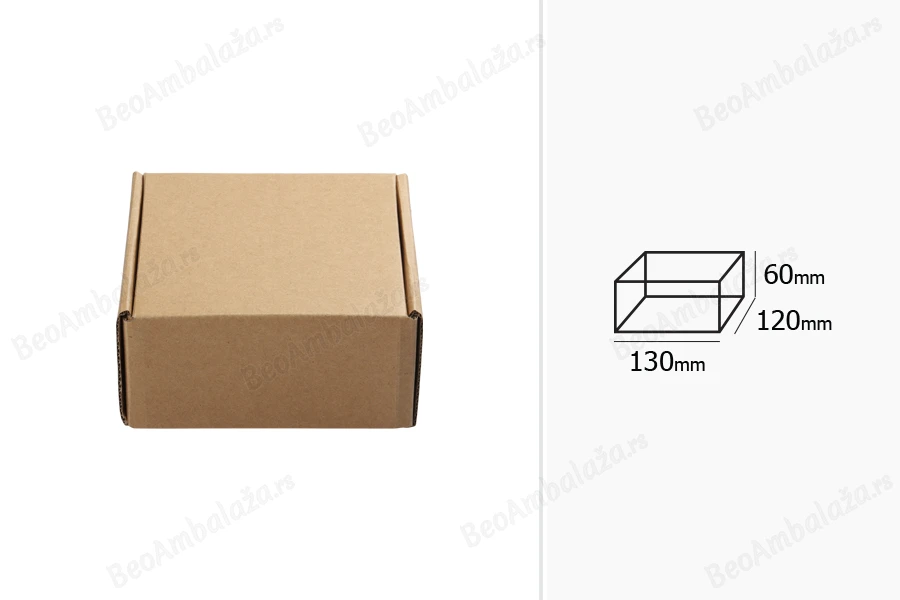 Kutija od kraft papira 130x120x60mm - 20 kom-dimenzije_slike