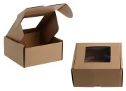 Kutija od kraft papira 130x120x60mm sa prozorom - 20 kom-slika_proizvoda