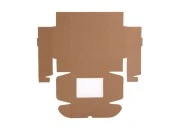Kartonska kraft kutija sa prozorom 170x130x60mm - 25 kom Kartonska kraft kutija sa prozorom 170x130x60mm - 25 kom