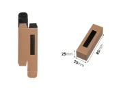 Kartonska braon kutijica 25x25x85mm sa prozorom - 50 kom