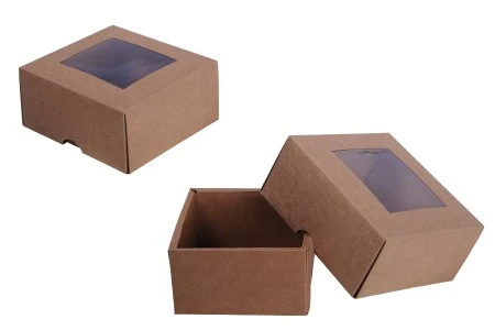 Kutija 130x120x60 mm od kraft papira sa prozorom- 20kom-2