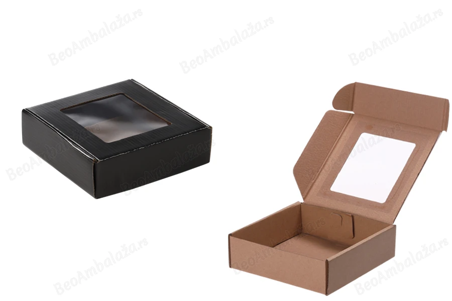 Kartonska kraft kutija 170x170x50mm sa prozorom - 20 kom-dimenzije_slike