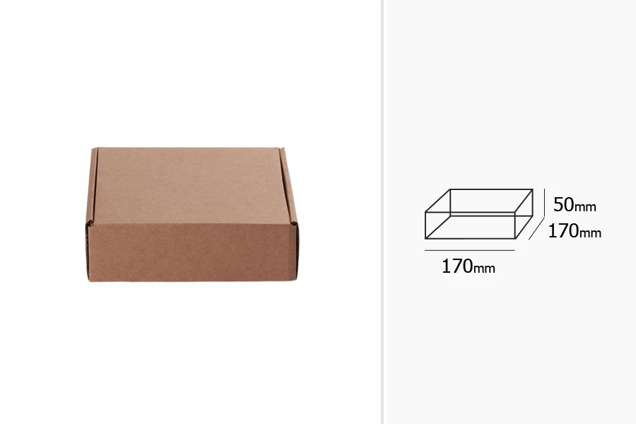 Kutija od kraft papira 170x170x50mm - 20 kom Kutija od kraft papira 170x170x50mm - 20 kom