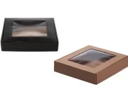 Kutija od kraft papira 250x250x50mm sa prozorom - 20 kom Kutija od kraft papira 250x250x50mm sa prozorom - 20 kom