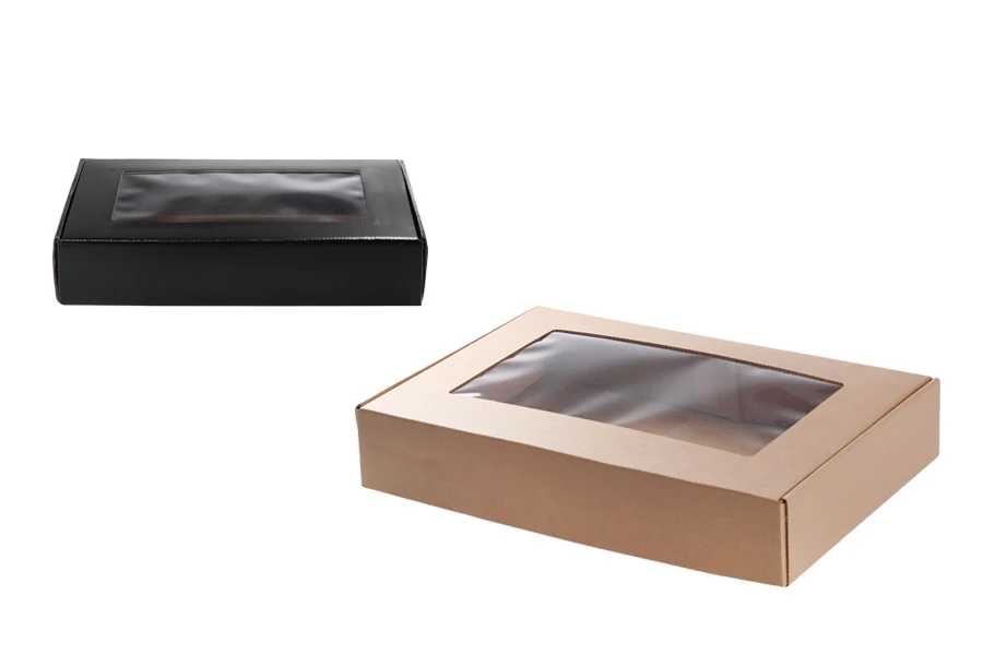Kutija od kraft papira 400x250x70mm sa prozorom - 20 kom-slika_proizvoda