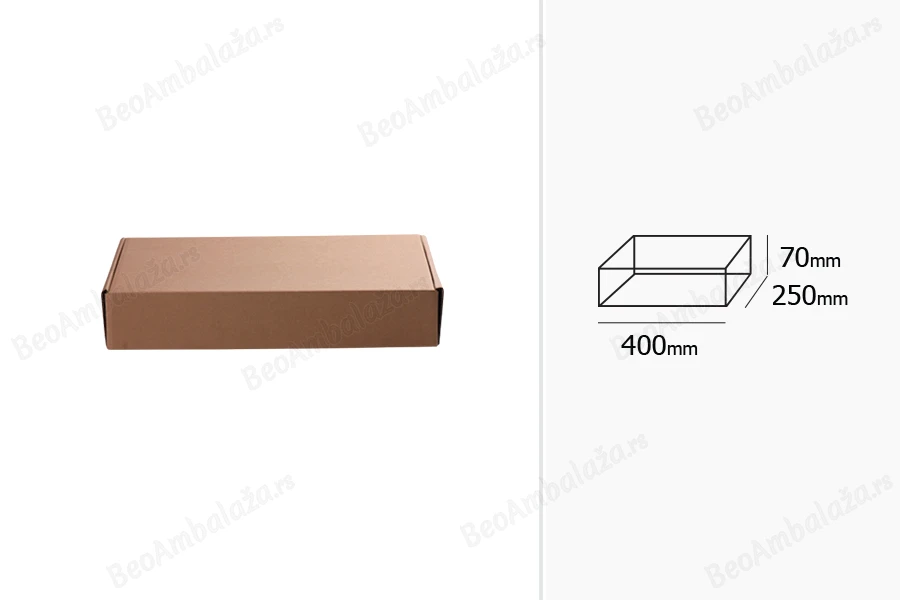 Kutija od kraft papira 400x250x70mm bez prozora - 20 kom-grupa_slika