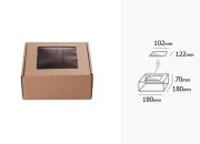 Kutija od kraft papira 180x180x70mm sa prozorom - 20 kom