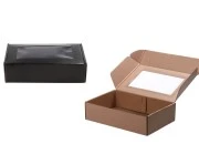 Kutija od kraft papira 280x180x70mm sa prozorom - 20 kom Kutija od kraft papira 280x180x70mm sa prozorom - 20 kom
