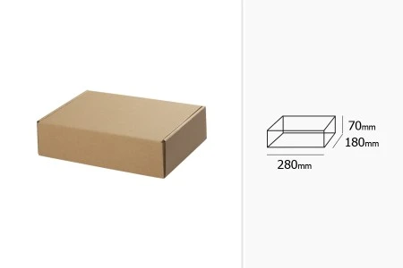 Kutija od kraft papira 280x180x70mm bez prozora - 20 kom-2