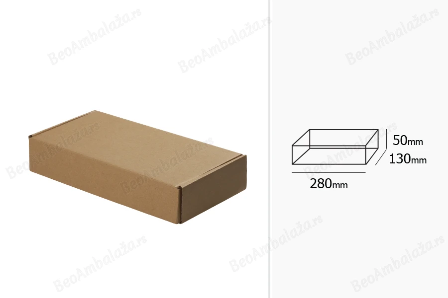 Kutija od kraft papira 280x130x50mm - 20 kom-grupa_slika