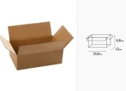 Kartonska braon kutija 198x130x68mm, od troslojnog kartona - 20 kom Kartonska braon kutija 198x130x68mm, od troslojnog kartona - 20 kom