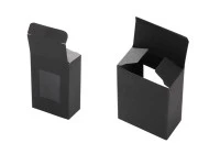 Crna kartonska kutija 55x30x80mm sa prozorom - 50 kom