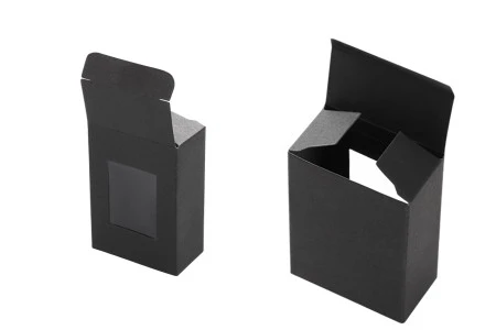 Crna kartonska kutija 55x30x80mm sa prozorom - 50 kom-5