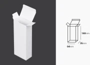 Sjajna bela kutija za bočicu parfema 100mL, 64x35x160 mm - 50 kom